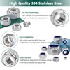750PCS SAE & Metric Nylon Insert Lock Nuts Kit, 304
