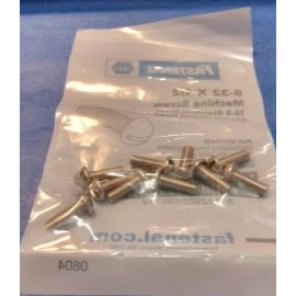 Fastenal 8-32 X 1/2 Machine Screw GRD 18-8 Stainless Steel 10 Qty Slotted Round Head C50b