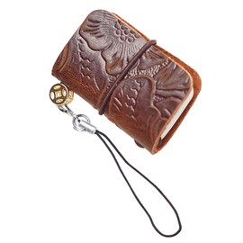 Leather Pocket Notebook - Small Notebook Journal 64 Pages | Leather Small Notepad Notebooks Portable Little Note Pads for School Note Taking Work