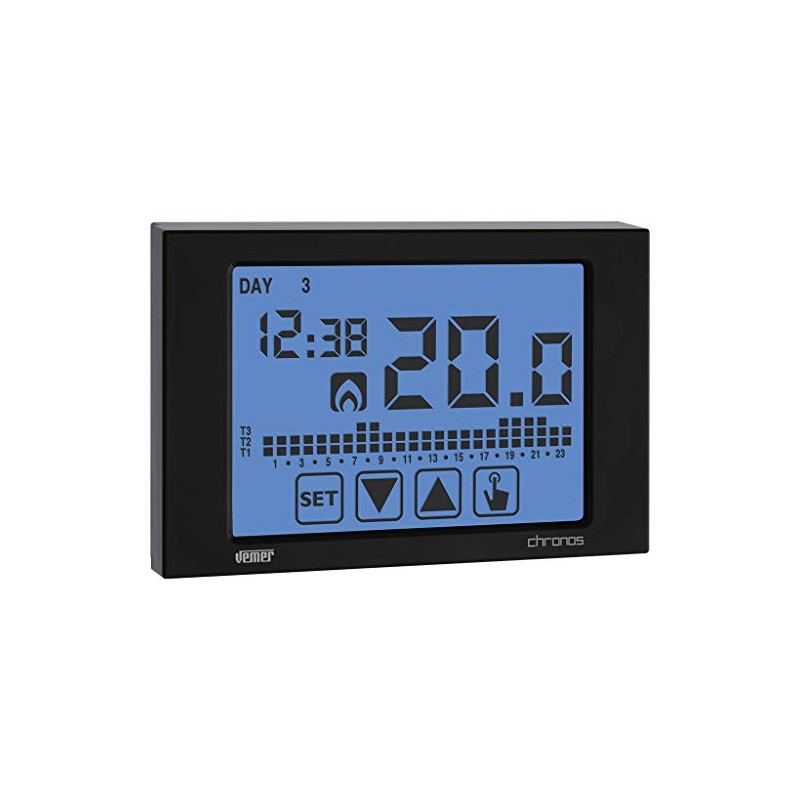 Vemer Thermostat VE454500 Chronos 230 Black Easy Touch Screen Display