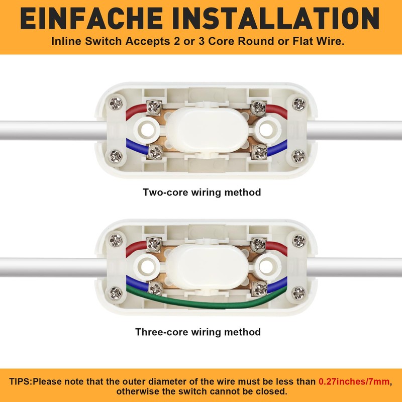 BHHTBB Cord Switch 6 A 230 V 250 V Intermediate