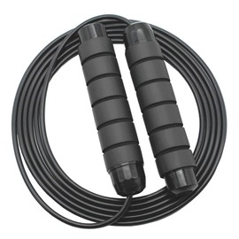 TLR Heavy Rope Jump Rope for Training, Weight 12.0 oz (340 g), Built-in Bearings, Adults and Children, Adjustable Length, Muscle Training, Jump Rope (Black)