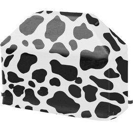 Riverbend Designs Heavy Duty BBQ Grill Cover, Large 58 Inch Waterproof Dust Cover Fits Most Grills, Cow Print
