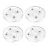 Geesatis 4 Pcs Acrylic Tiny Lazy Susan 2.5 inch Rotating