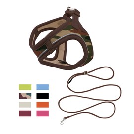 Qianruida Cat Harness, Vest with Leash for Cats, Reflective Adjustable Comfortable and Breathable Harness for Cats, Soft Vest for Small Kittens (Camouflage XXS)