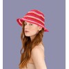 WITHMOONS Women Cap Straw Crochet Sun Summer Bowler Foldable Bucket