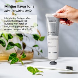 Boka Fluoride Free Toothpaste Nano Hydroxyapatite, Helps Remineralize, Appropriate for Sensitive Teeth, Whitening - for Adult, Kids Oral Care - Refresh Mint Flavor, 4 Fl Oz 1Pk