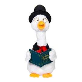 Cuddle Barn - Carolin' Father Goose | Animated Musical Singing Christmas Caroling Soft Plush Toy, 14 inches