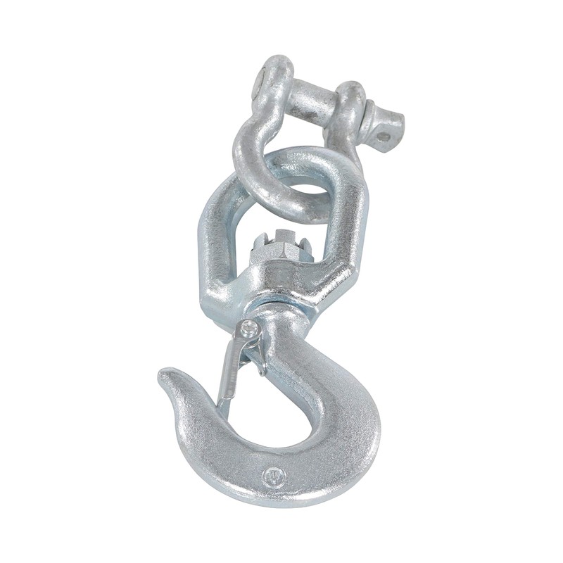 Vestil HOOK-S-4 Steel Swivel Hook with Shackle 4,000 Lb. Capacity
