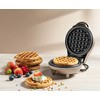 Bestron Mini Waffle Iron for Classic Waffles, Small Waffle Maker