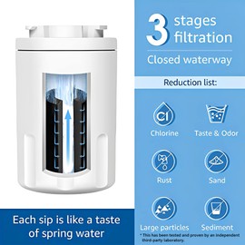 Waterdrop WF401 Refrigerator Water Filter, Replacement for Amana Clean N Clear WF401, WF401S, 12527304, 46-9014, 469014, 1 Filter
