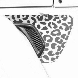 ClearSurface Precut Fender Leopard Cheetah Print Vinyl Decal Fits Jeep Wrangler JL 2018-2025 - Black