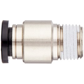 Nippon Pisco POC6-01 One-Touch Fitting (Tube Fitting), Straight with Hex Hole, Applicable Tube Size: 0.2 inches (6 mm), Screw Size: R1/8