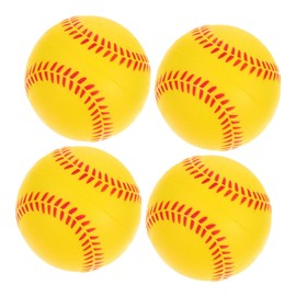 Kisangel 4pcs Soft Foam Baseballs Safe PU Sponge Training Balls for Indoor and Outdoor Use for Beginners Throwing Batting and Catching No Noise Design Soft and Durable for Active Play