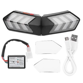 Keenso Helmet Light,Universal Sensing Turn Smart Tail Light for Motorcycles Helmets