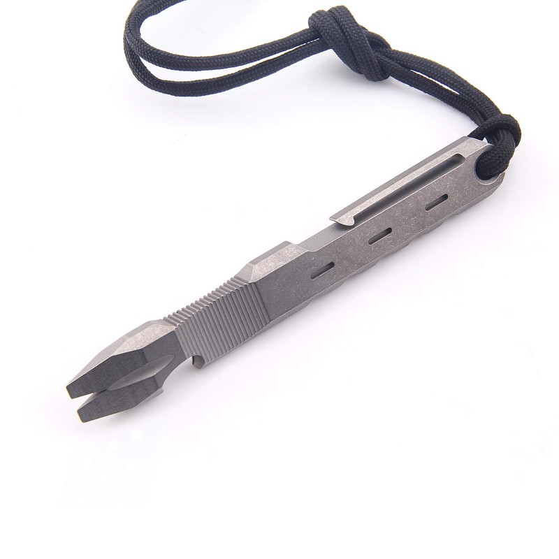 Hamans Titanium EDC Pry Bar with Nail Puller Bottle Opener