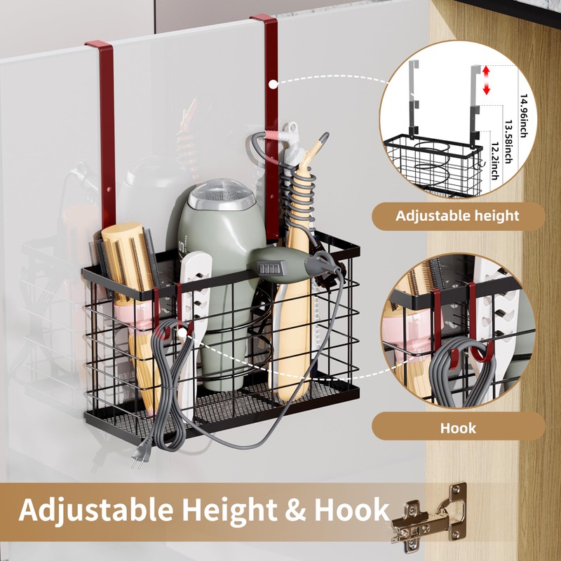 Hair Dryer Holder -3-in-1 Hair Tool Organizer Blow Dryer Holder