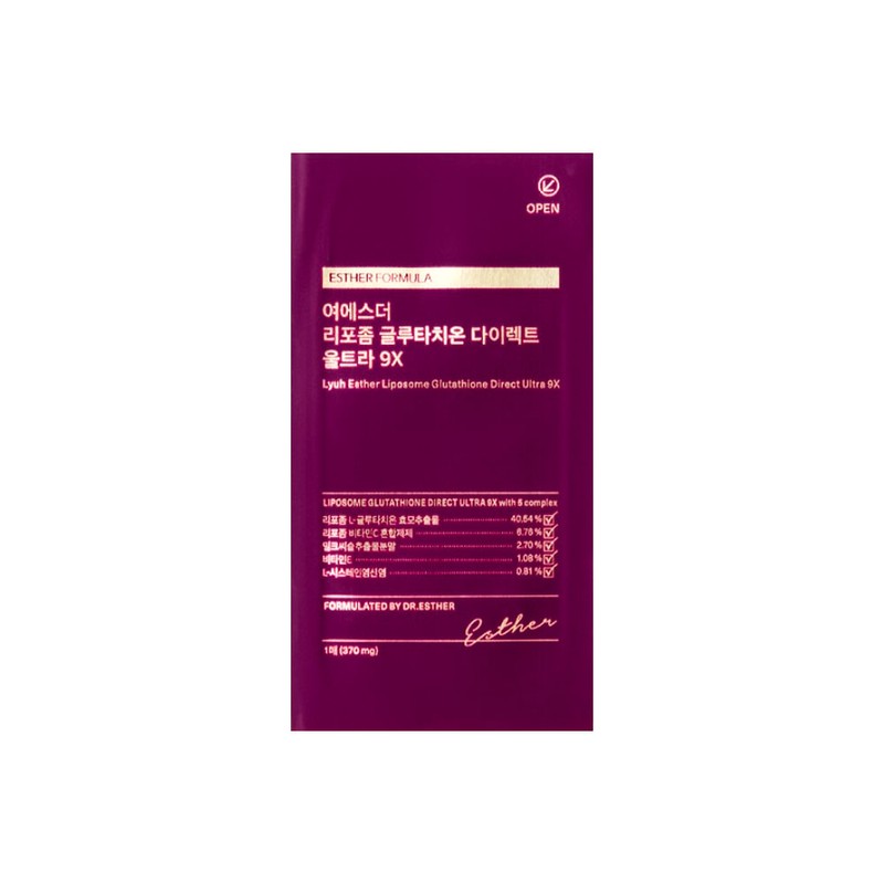 Yeo Esther Liposome Glutathione Direct 9X 1 box 30 sheets
