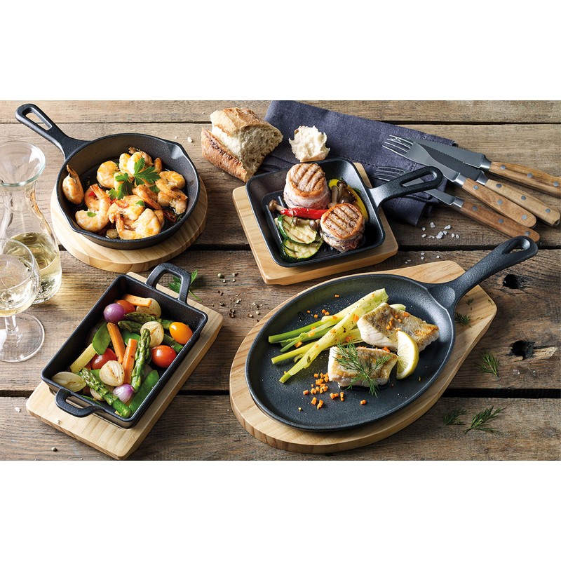 Küchenprofi BBQ Serving Pan with Serving Board Made of Pine