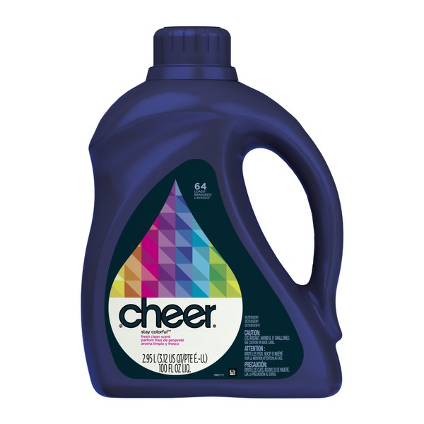 Cheer 2x Ultra Liquid Detergent Fresh Clean Scent 64 Loads 100 Fl Oz (Pack of 4)