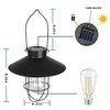 Outdoor Solar Hanging Lanterns Vintage Solar Garden Light with Warm