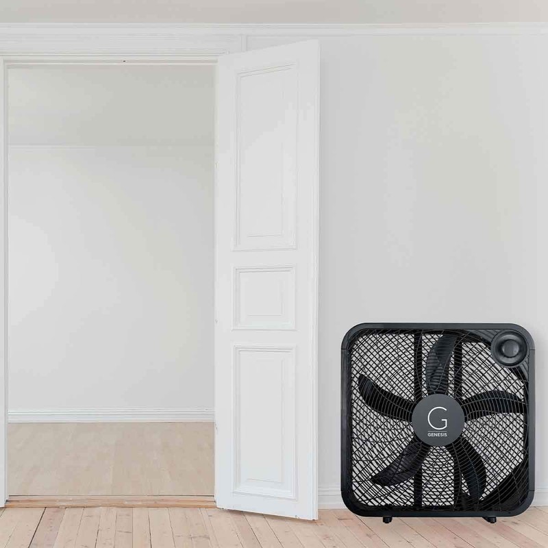 Genesis 20" Box Fan, 3 Settings, Max Cooling Technology, Carry