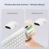 THARO New Wireless Mouse Barcode Scanner, 2-in-1 Design 2D Handheld