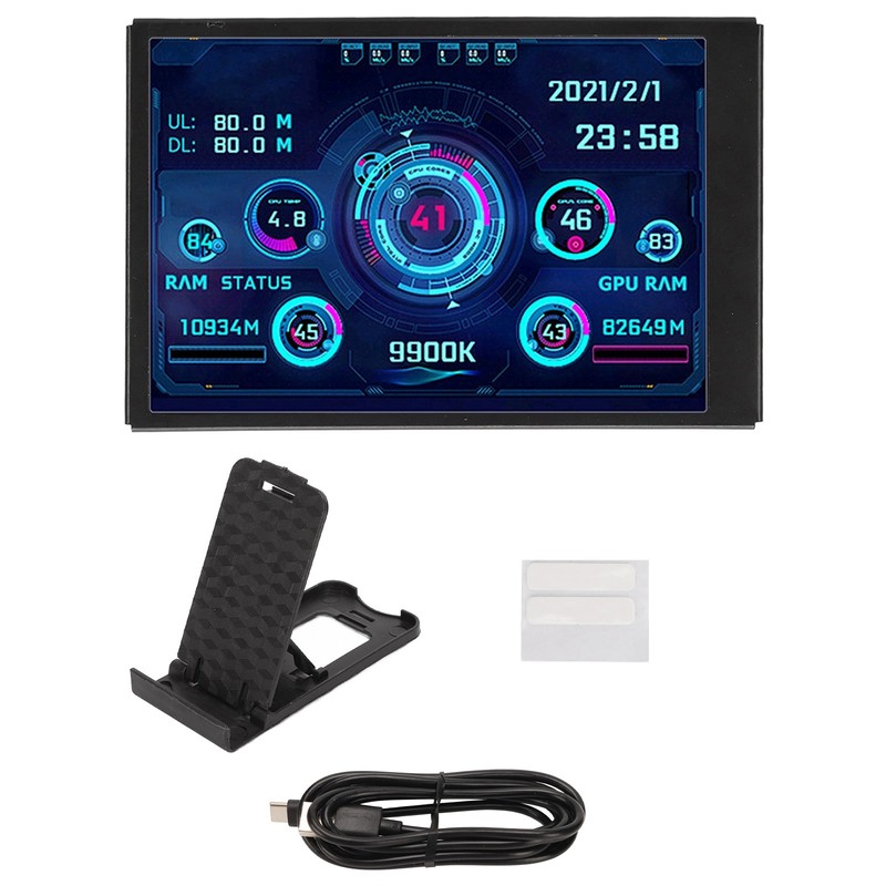 3.5in Computer Temp Monitor IPS Full View Display Small Screen