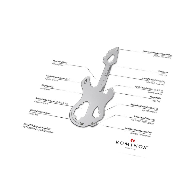 Gift Item: ROMINOX Key Tool Guitar, 19 Functions, Keytool Keytool