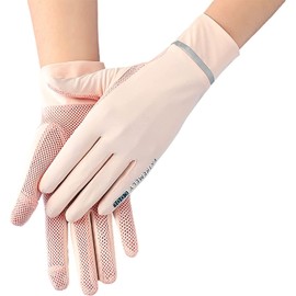 Guantes de Protección UV Guantes para Manejar Guantes de Verano para Mujer Protección Solar UV 2 Dedos Malla Giratoria Pantalla Táctil Guantes de Mano de Secado Rápido para Conducir