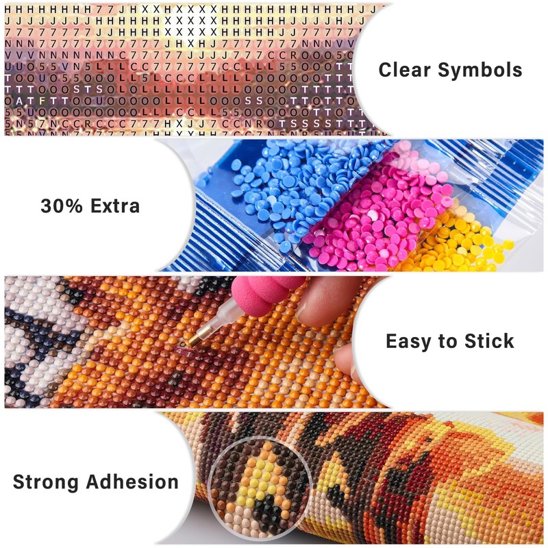 AIRDEA Pink Sunset River Acrylic Full Drill Diamond Painting Kits
