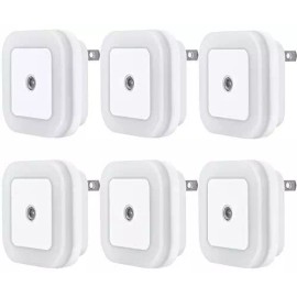 Uigos LED Night Light Lamp with Smart Sensor Dusk to Dawn Sensor Daylight White