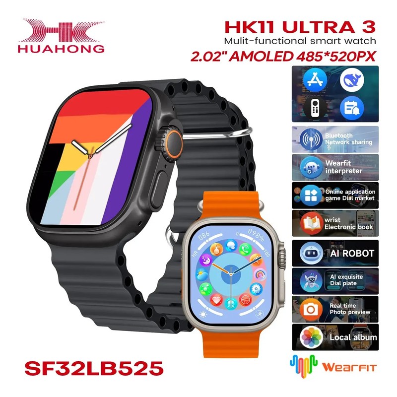 Smartwatch Hk11 Ultra3 2026 Premium Amoled 49mm Titanio Deepseek Ai