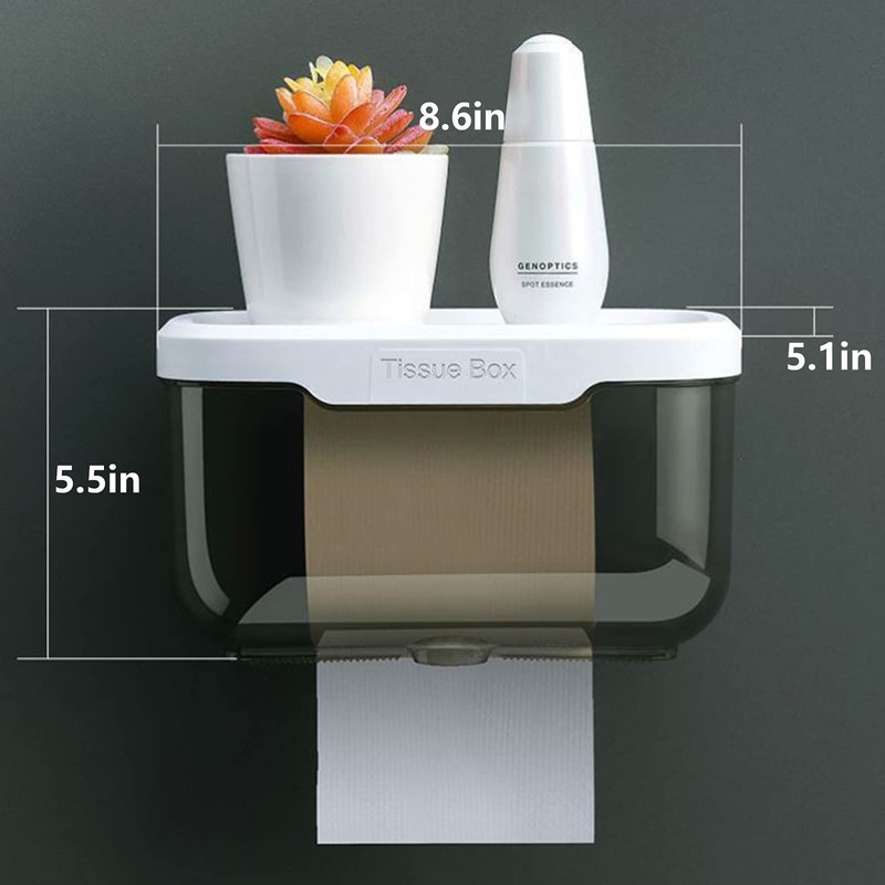 Cenbee Toilet Paper Holder - Wall Mounted Waterproof Bathroom Roll