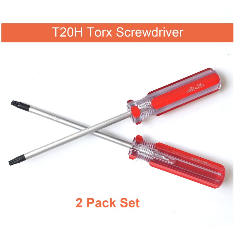 T20H Torx Screwdriver 2PCS Set, SKZIRI 2Pack T20 Torx Security