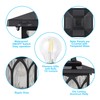 Kemeco ST4328Q-A Solar Post Light Outdoor Cast Aluminum Exterior LED