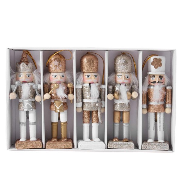 SEWACC Casse Noisette De Noel Christmas Nutcracker Ornaments Set Wooden