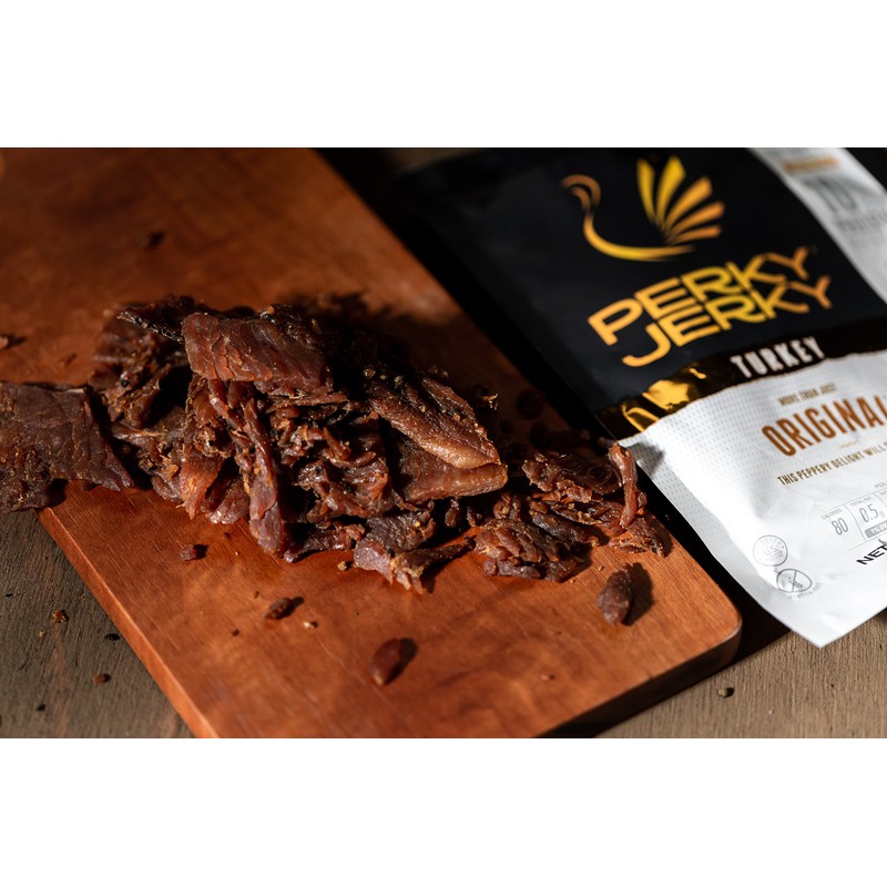 Perky Jerky All Natural Turkey Jerky, Hot and Bothered, 14
