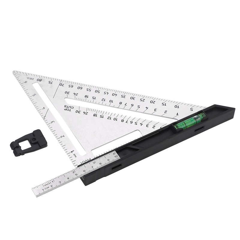 Woodworking Triangle Ruler 7in Dual Scale Square Angle Ruler Carpenter