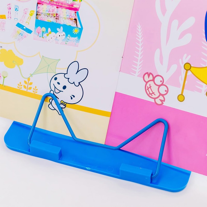 ZOKJSW Reading Stand (Blue, 1 Reading Stand) with Metal Bracket