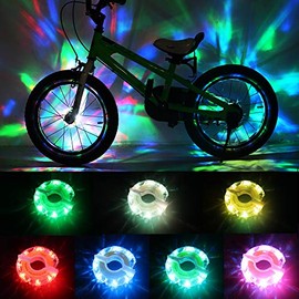 DAWAY Rechargeable Bike Wheel Light - A16 Cool Led Bicycle Tire Light for Kids Adults, 1 Pack, Safety Bike Hub Accessories for Boys Girls Men Women, Waterproof Bright Spoke Light, Fun Cycling Gifts