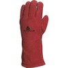 Delta Plus Leather Gloves – Glove Soldier/R Split Cow Anti-Heat Cotton Red