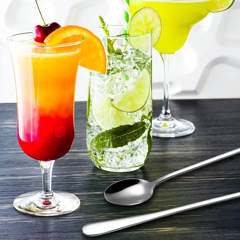 Long Handle Latte Spoons Coffee Dessert & Ice Cream Sundae