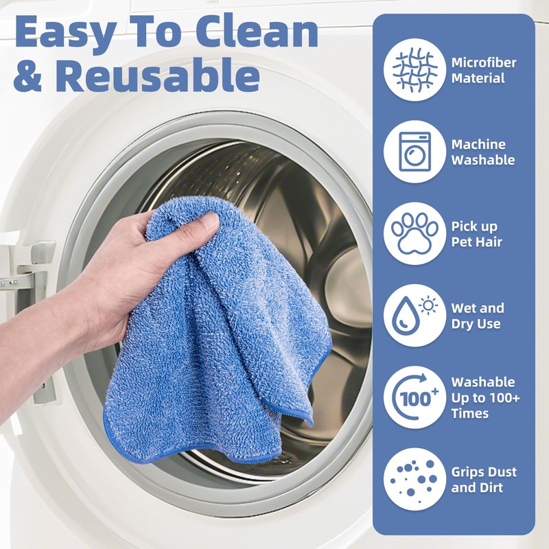 2 in 1 Microfiber Cleaning Cloth Compatible with MR SIGA