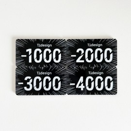 TTdesign Power Counter 3mm Thick for Trading Card Games | ±1000, ±2000, ±3000, ±4000 Rectangle Markers | Smooth Card Game Playing (Black-3mm)