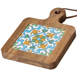 NOELAMOUR Stylish Wood Heat Resistant Tile Scandinavian Heat Insulation Pot Mat Coaster Restaurant Cafe Camping (style-D)