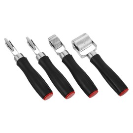 ULTECHNOVO 4pcs Tire Patch Roller Repair Tool with Plastic Handles Grinding Heads for Car and Motorcycle Tire Patching Polishing