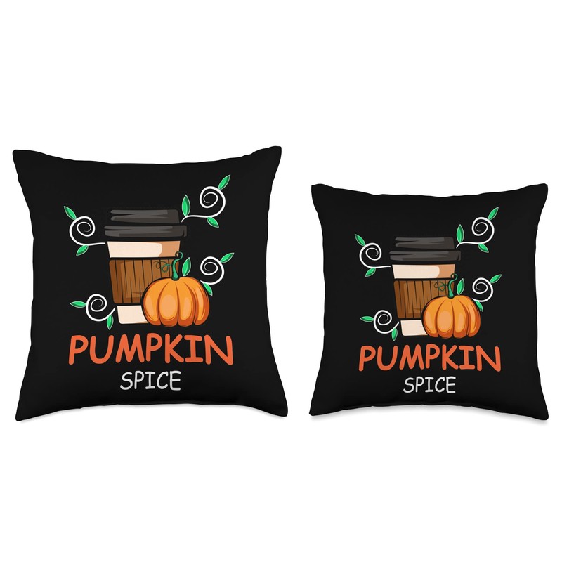 Pumpkin Coffee Cook Throw Pillow