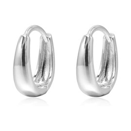 Krstudent Gold Hoop Earrings Pack 18K White Gold Plated Small Hypoallergenic Hoop Huggie Earrings for Women Girls