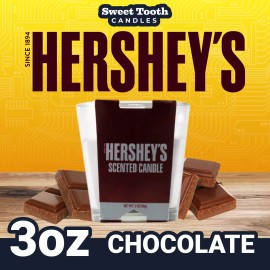 Hershey's Chocolate Scented 3oz Candle - 1 Wick Candy Scent Jar Candle